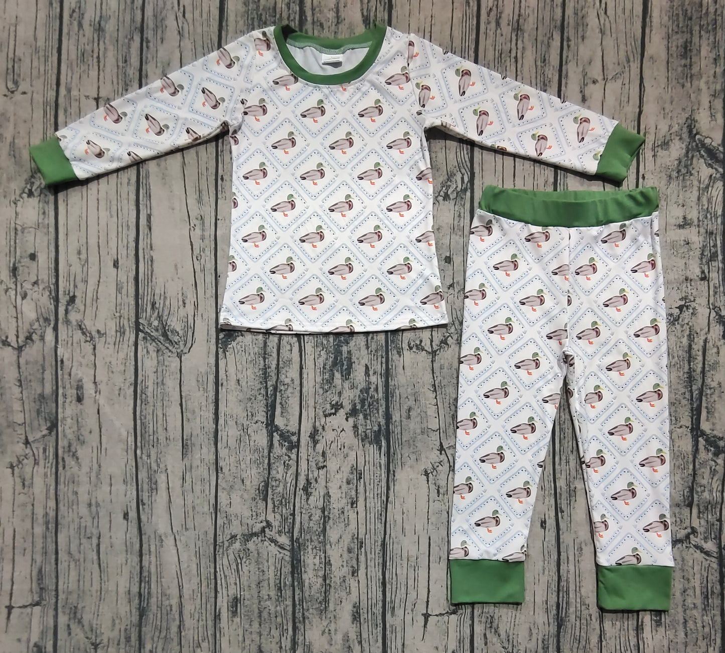 Baby Boy Long Sleeves Ducks Shirt Pants Pajamas Clothes Set RTS