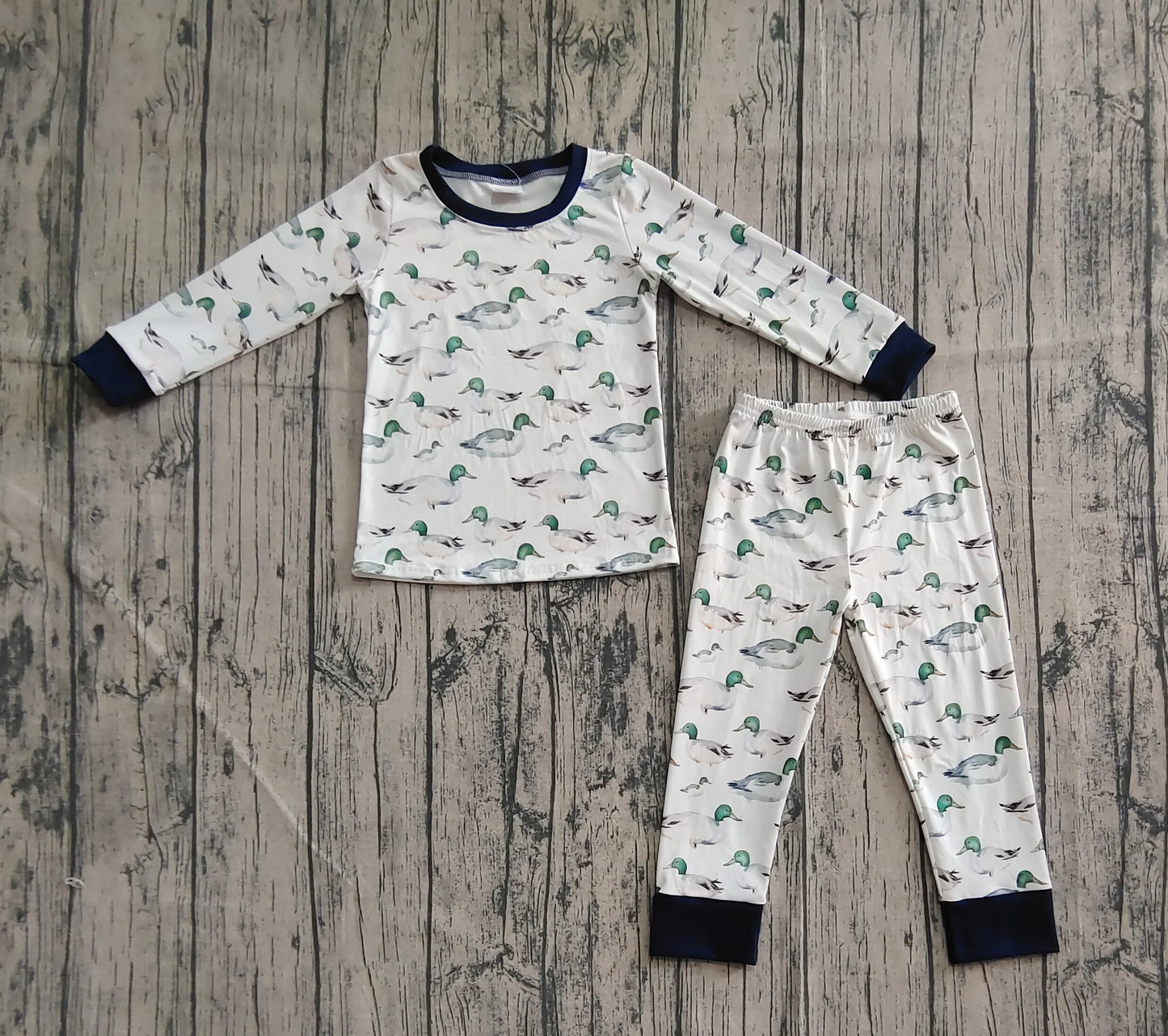 Baby Boy Long Sleeves Ducks Shirt Pants Pajamas Set RTS