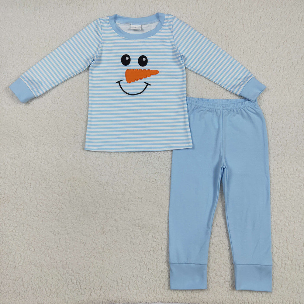 Baby Boy Girl Long Sleeves Embroidery Sibling Christmas Pajamas Set Clothes RTS