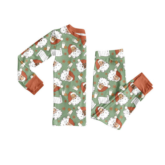 ( Moq 5 ) Preorder Baby Boy Santa Cookies Shirt Pants Christmas Pajamas Clothes Set