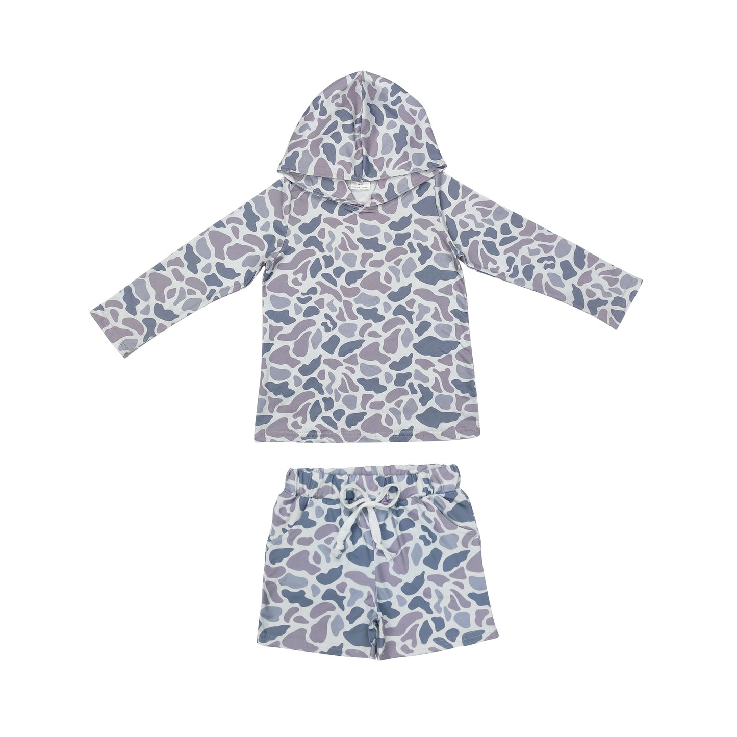 Sibling Baby Boys Kids Long Sleeves Camo Hoodie Shirt Pockets Shorts Clothes Outfits RTS