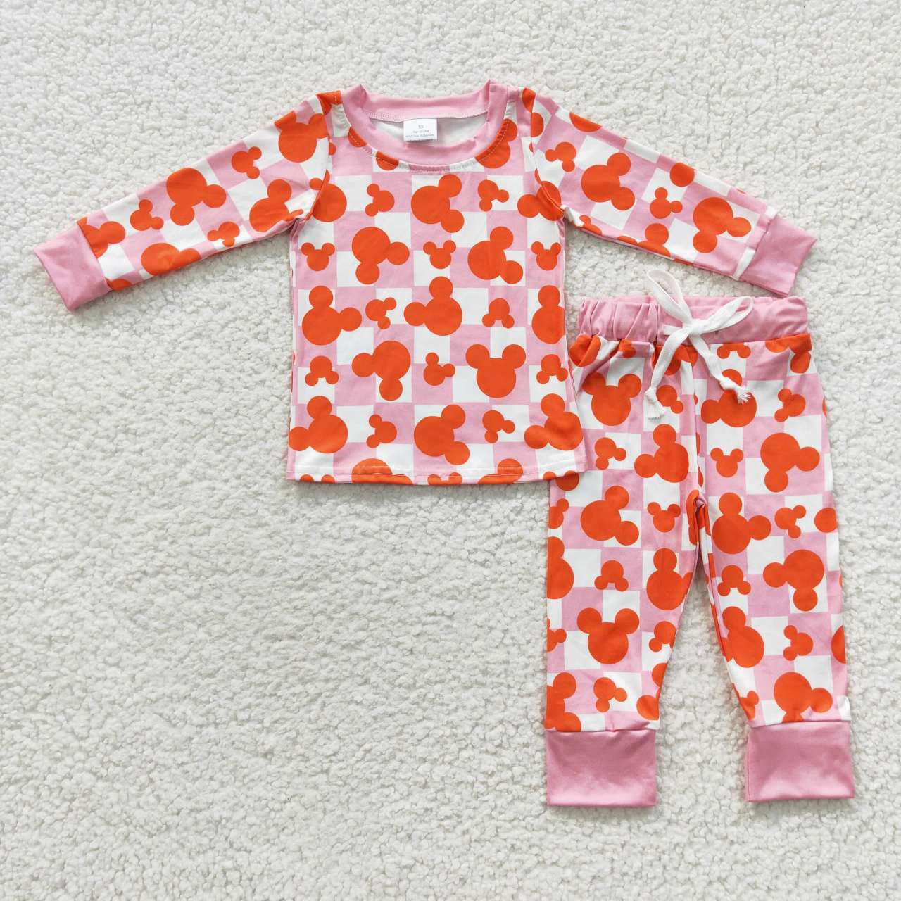 GLP0438 Baby Girl Long Sleeves Shirt Pants Cartoon Pajamas Outfit