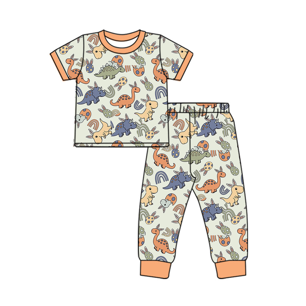 Pre-order Baby Boy Short Sleeves Dinosaurs Shirts Pants Pajamas Clothes Set