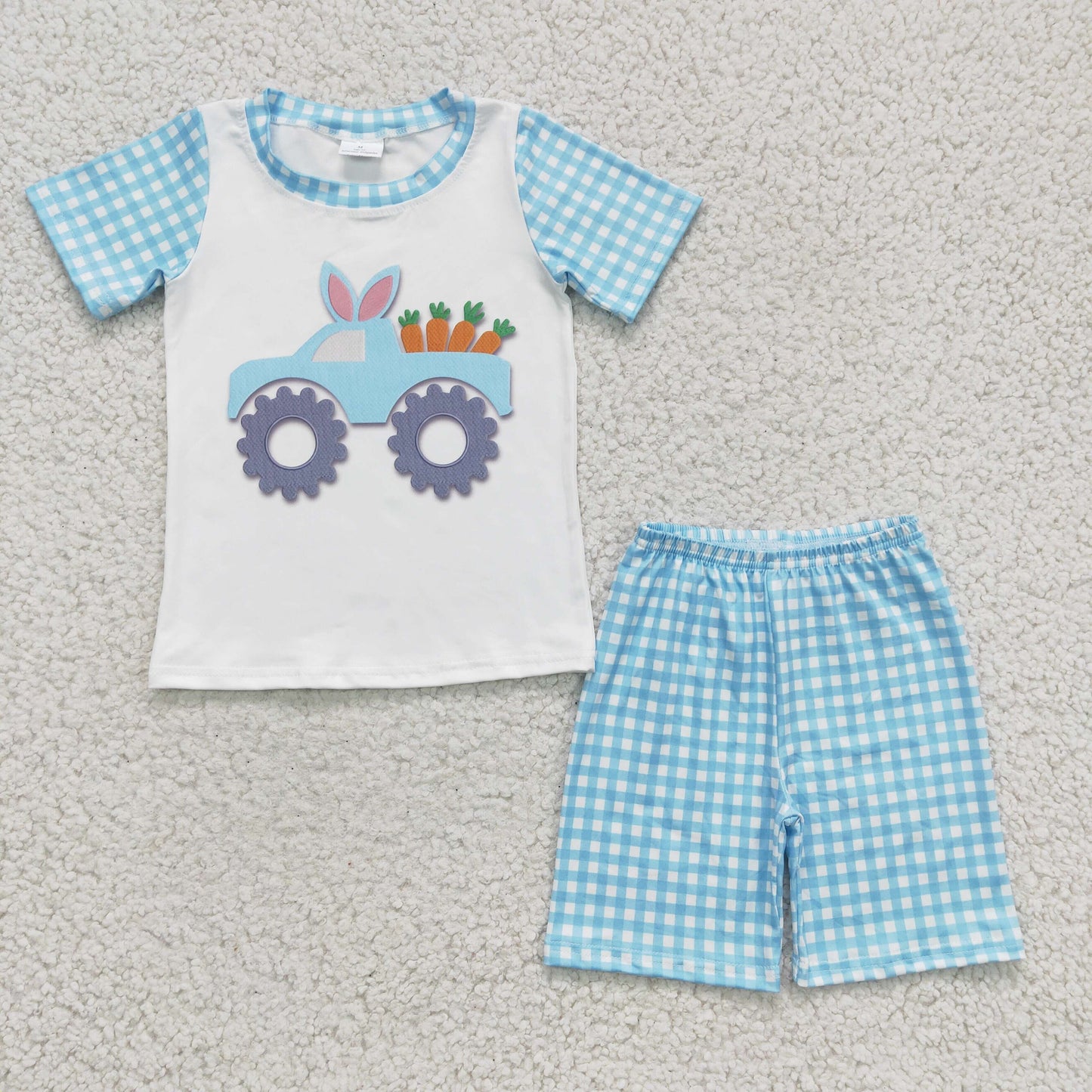 Promotion Baby Boy Easter Rabbit carrot truck Shorts Outfit RTS