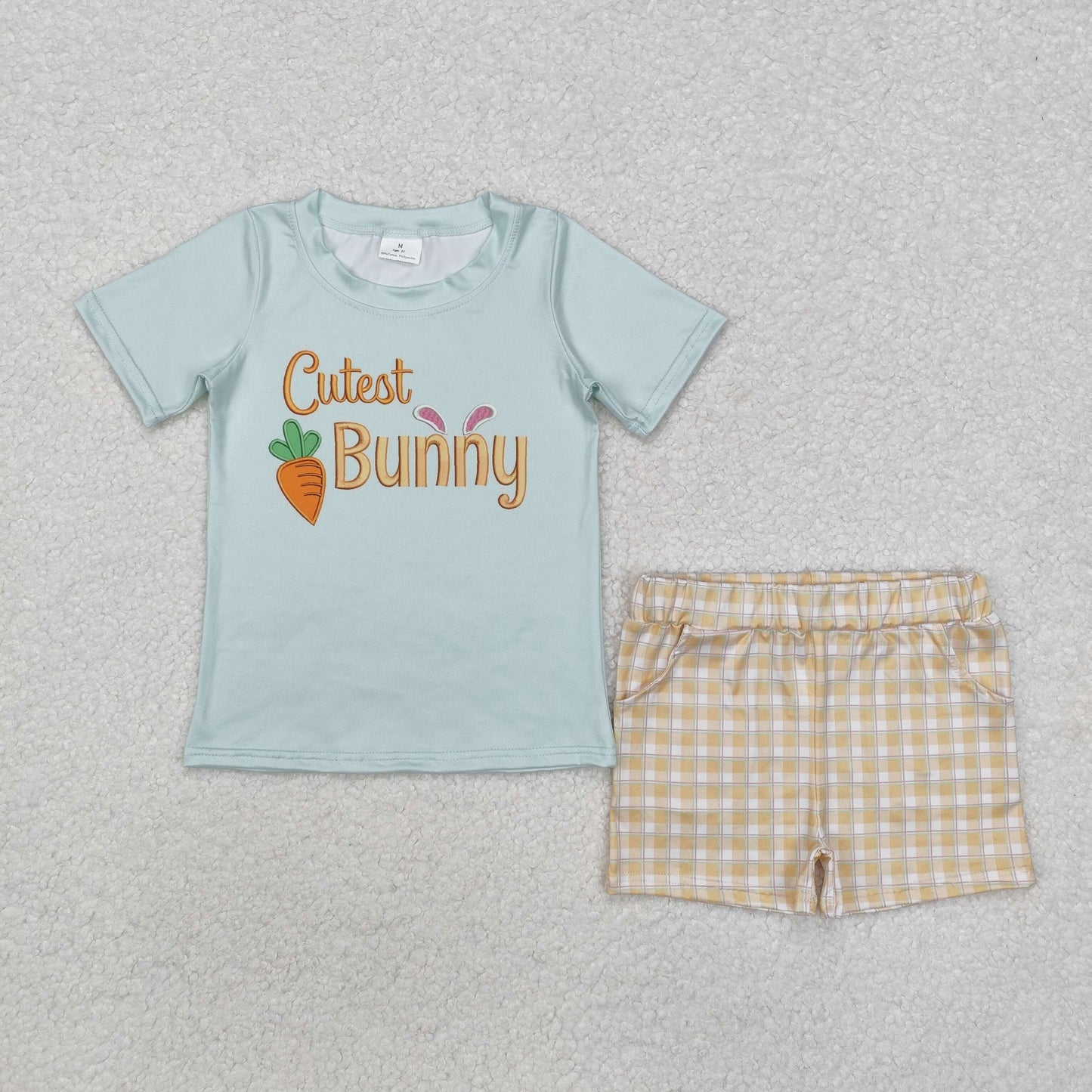 Baby Boy Short Sleeves Easter Bunny Carrot Sibling Romper Clothes Outfit RTS