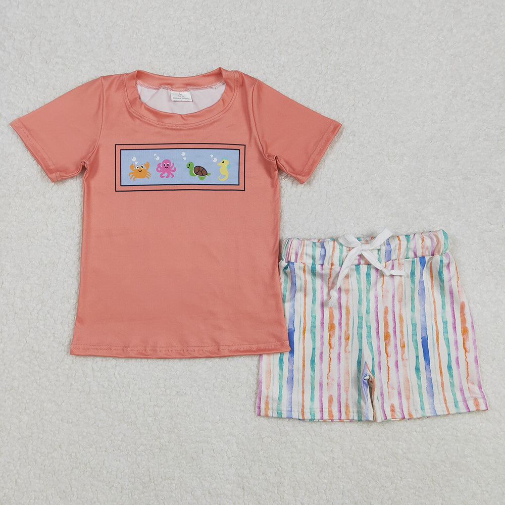 Baby Boy Girl Toddler Sea Animals Sibling Summer Outfit Clothes RTS