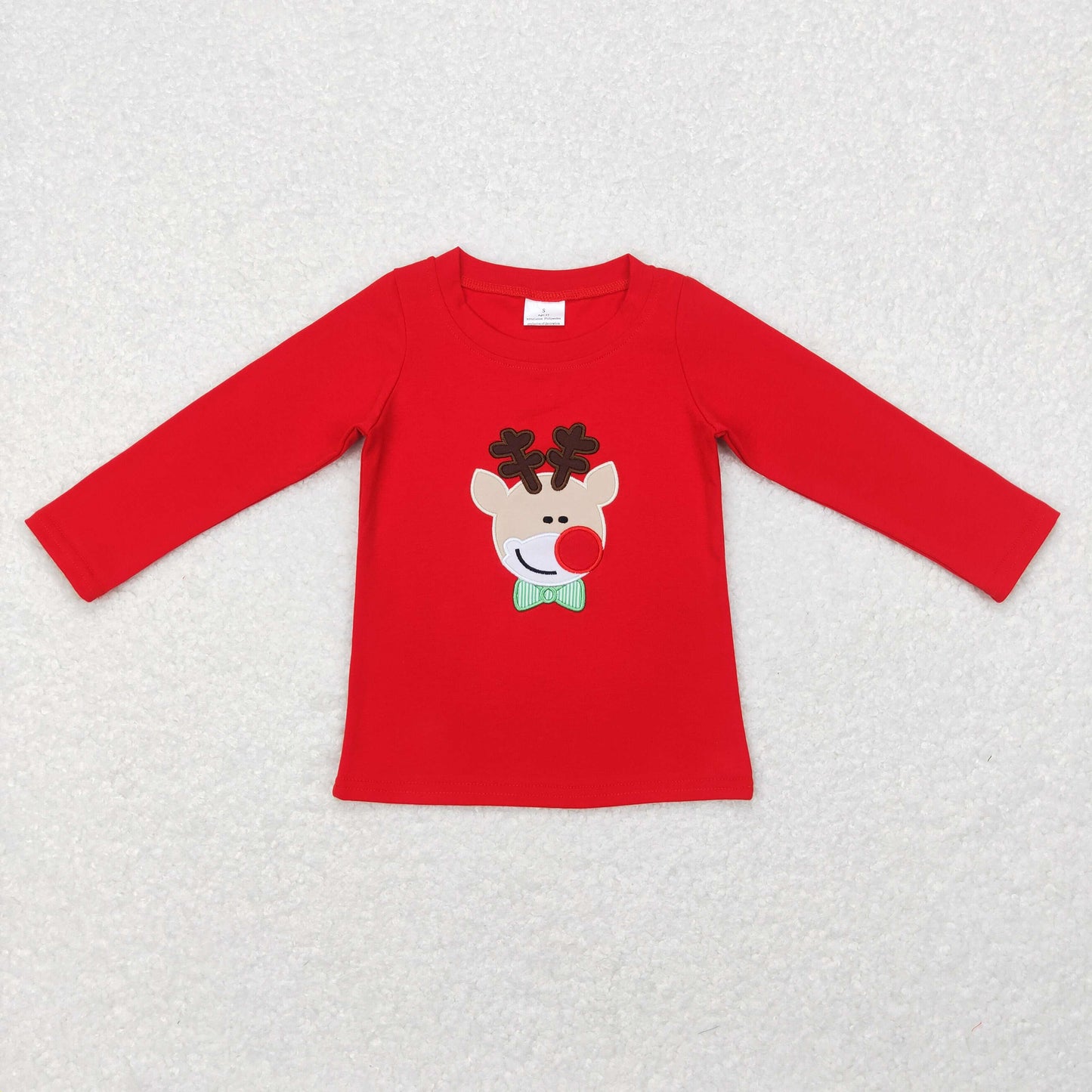 Sibling Boys Kids Long Sleeves Embroidery Christmas Shirt Tops RTS