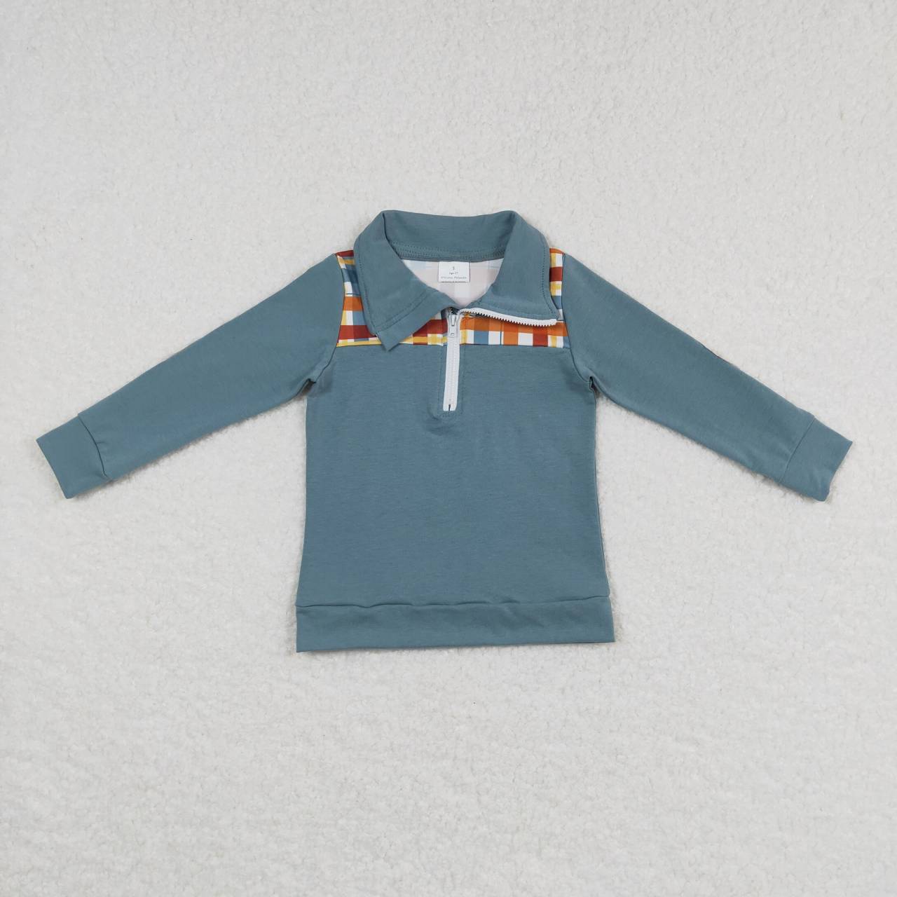 Baby Boy Toddler Long Sleeves Shirt Sibling Kids Zipper Pullover Tops RTS