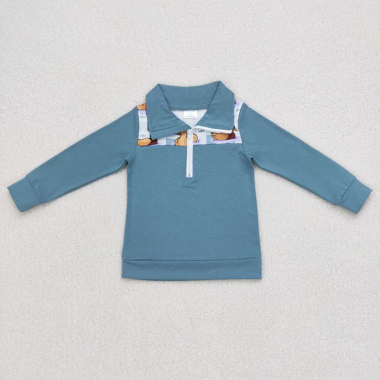 Baby Boy Toddler Long Sleeves Shirt Sibling Kids Zipper Pullover Tops RTS