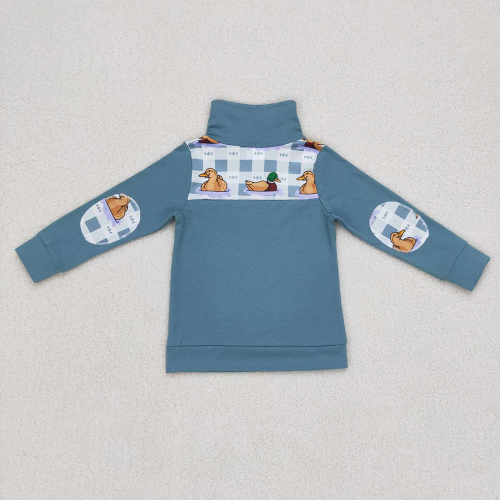Baby Boy Toddler Long Sleeves Shirt Sibling Kids Zipper Pullover Tops RTS