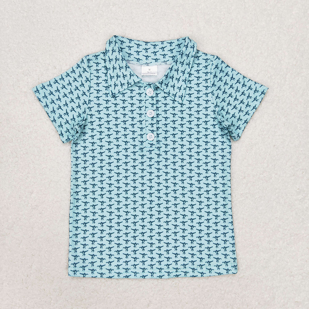 Sibling Kids Boys Short Sleeves Western Buttons Hunting Shirts Tops