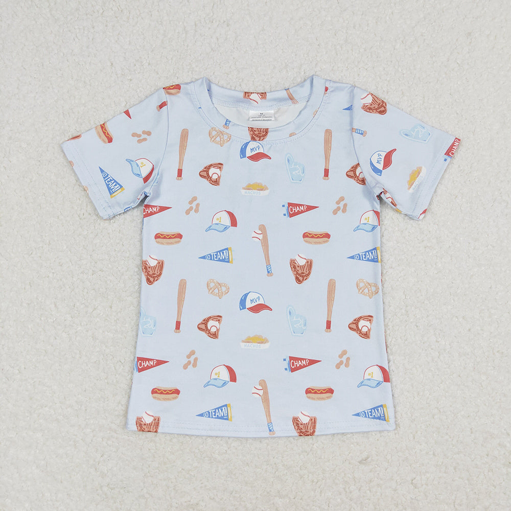 Baby Boy Girl Short Sleeves Sibling Tee Shirt Baseball Clothes