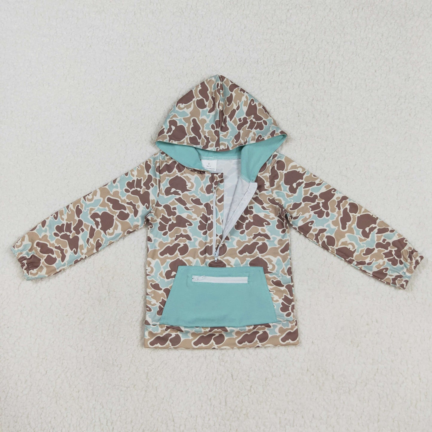 Sibling Baby Boys Adult Woman Long Sleeves Camo Zipper Hoodie Pockets Hunting Pullovers Shorts RTS
