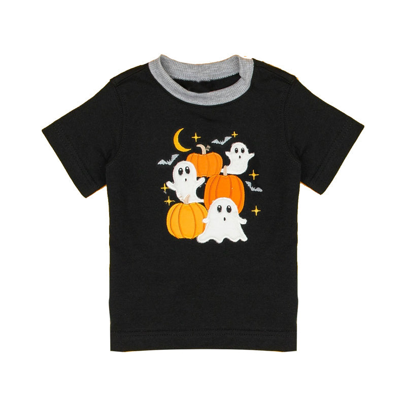 Pre-order Baby Boy Halloween Pumpkin Ghost Short Sleeves Shirt