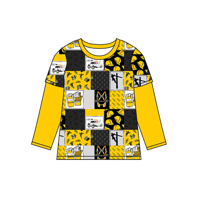 Pre-order Baby Boy Tool Cars Long Sleeves Shirt Tops