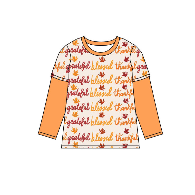 Pre-order Baby Boy Thanksgiving Grateful Shirt Tops