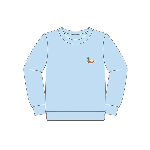 Pre-order Baby Boy Long Sleeves Duck Blue Tee Shirt