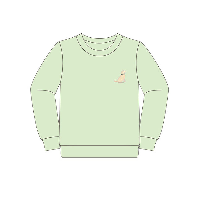 Pre-order Baby Boy Long Sleeves Dog Green Tee Shirt