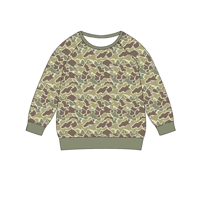 Pre-order Baby Boy Long Sleeves Green Camo Tee Shirt