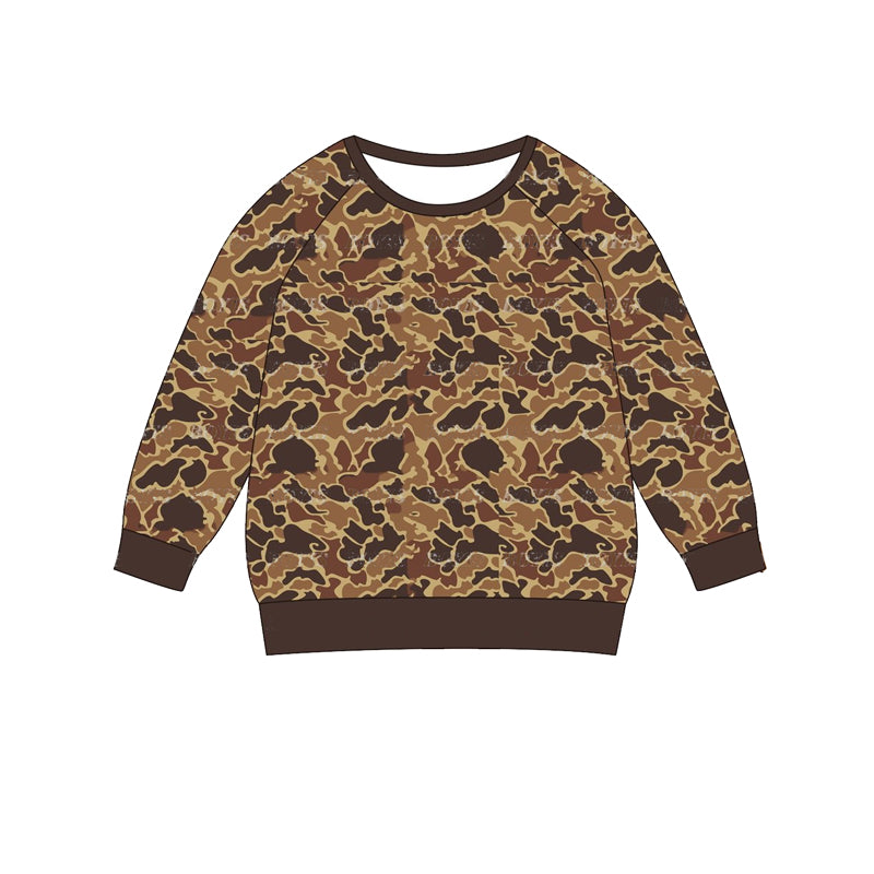 Pre-order Baby Boy Long Sleeves Brown Camo Tee Shirt