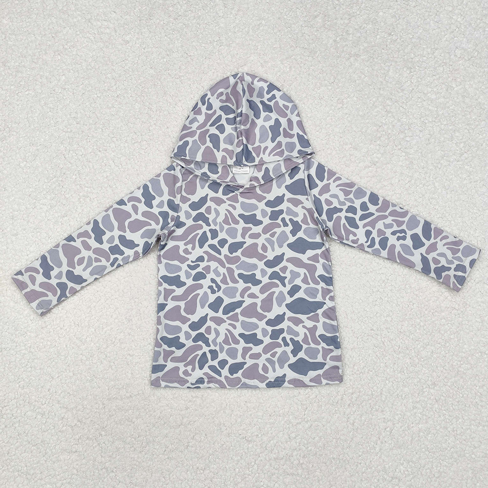 Baby Boy Long Sleeves Camo Hoodie Sibling Pullover Shirt Tops RTS