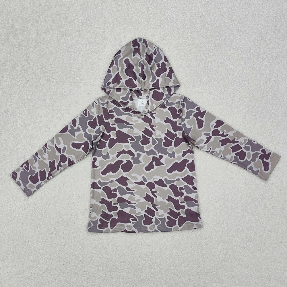 Sibling Boys Kids Camo Long Sleeves Hoodie Shirts Hunting Pullover Tops