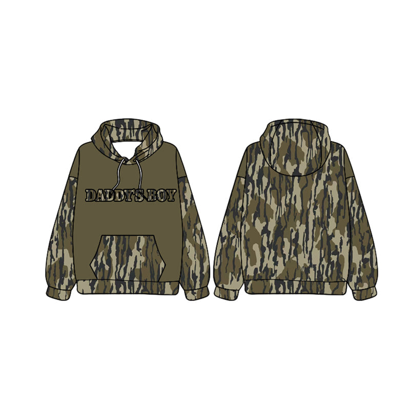 Pre-order Children Toddler Daddy's Boy Hoodie Hunting Camo Pullover Tops