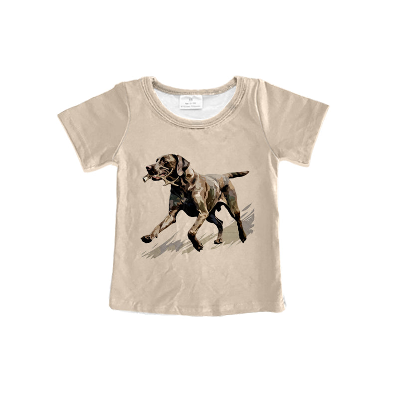 Pre-order Baby Boy Short Sleeves Dog Hunting Tee Shirts Tops
