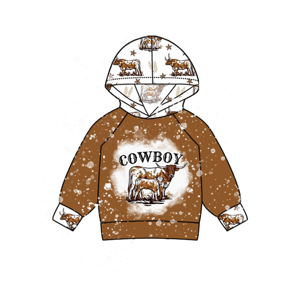 Pre-order Baby Boy Long Sleeves Cowboy Western Hoodie Shirt