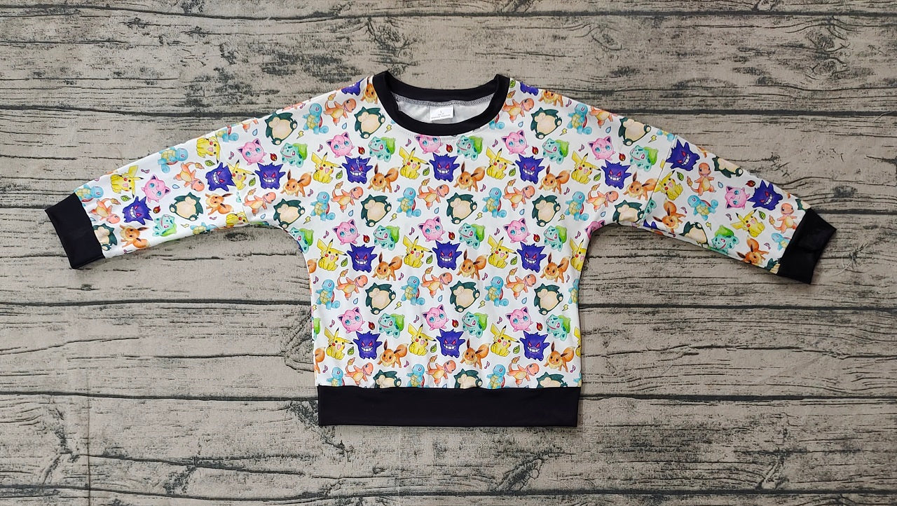 Baby Boy Kids Long Sleeves Cartoon Cats Shirt Tops