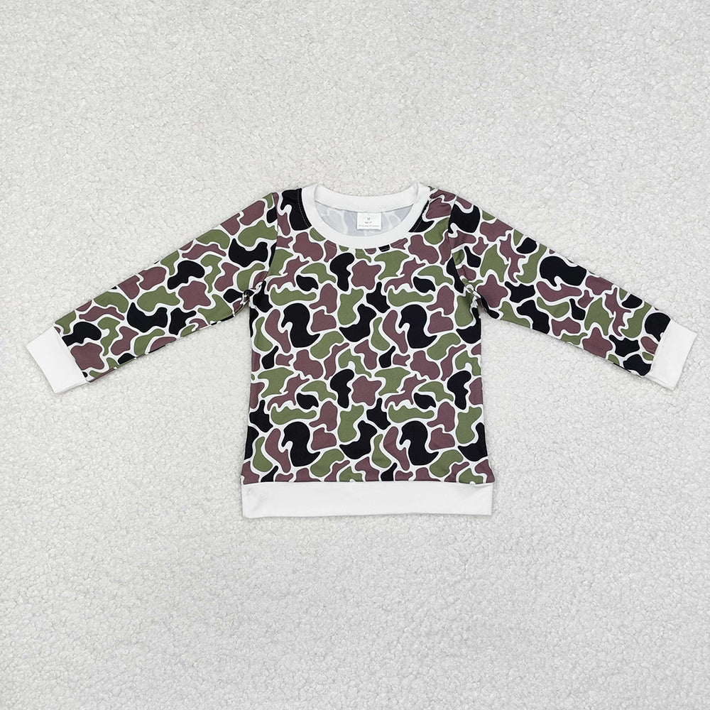Baby Boy Long Sleeves Hunting Camouflage Sibling Tee Shirt Tops