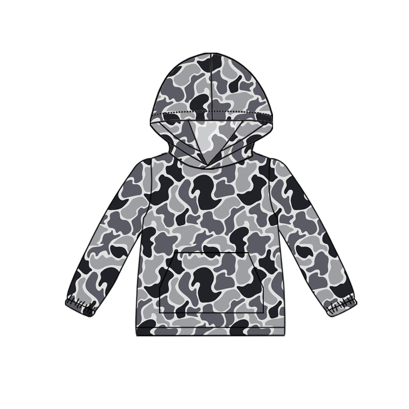 Pre-order Baby Boy Long Sleeves Camouflage Hoodie Pocket Shirt Tops