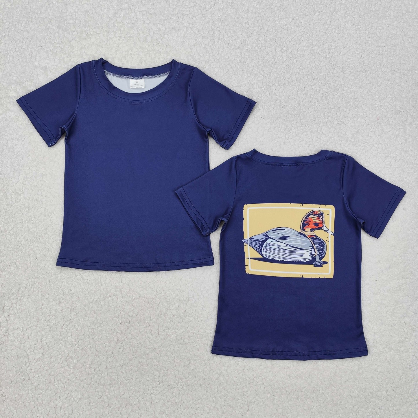 Colors (1-8) Baby Boy Short Sleeves Dog Deer Ducks Sibling Hunting Shirt Tops