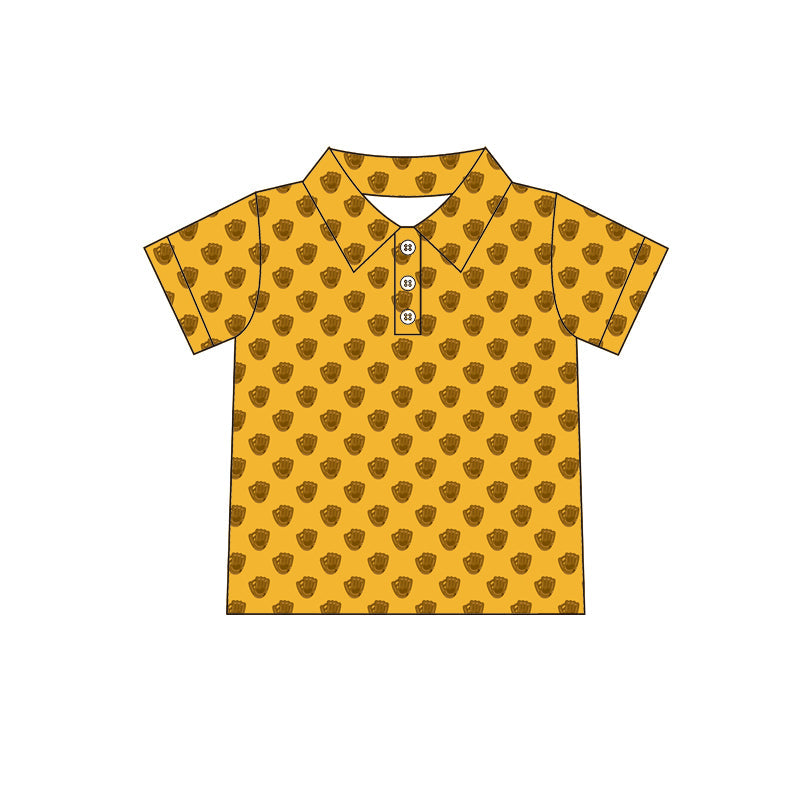 Preorder Baby Boy Short Sleeves Baseball Gloves Shirt