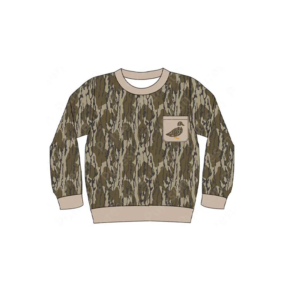 Preorder Baby Boy Long Sleeves Bottomland Camo Ducks Shirt Tops