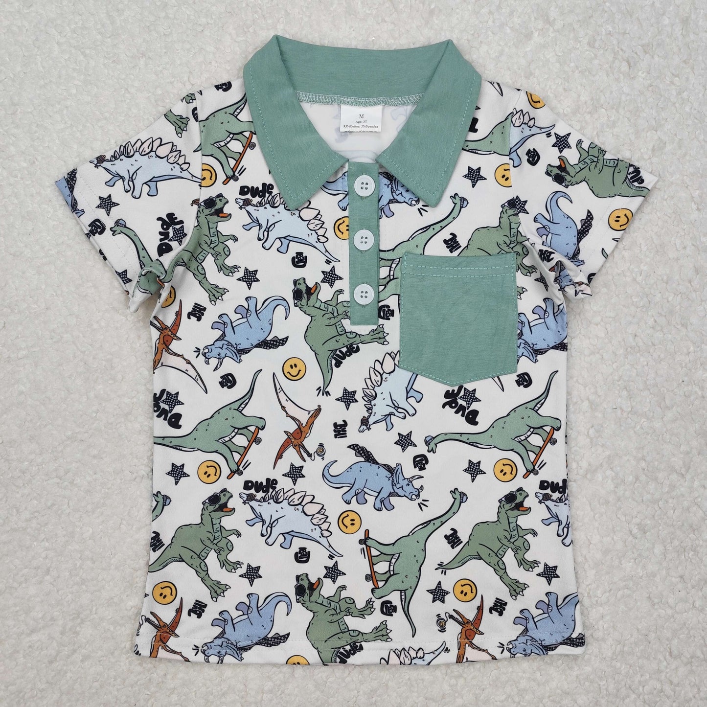 Sibling Kids Boys Short Sleeves Western Buttons Hunting Shirts Tops