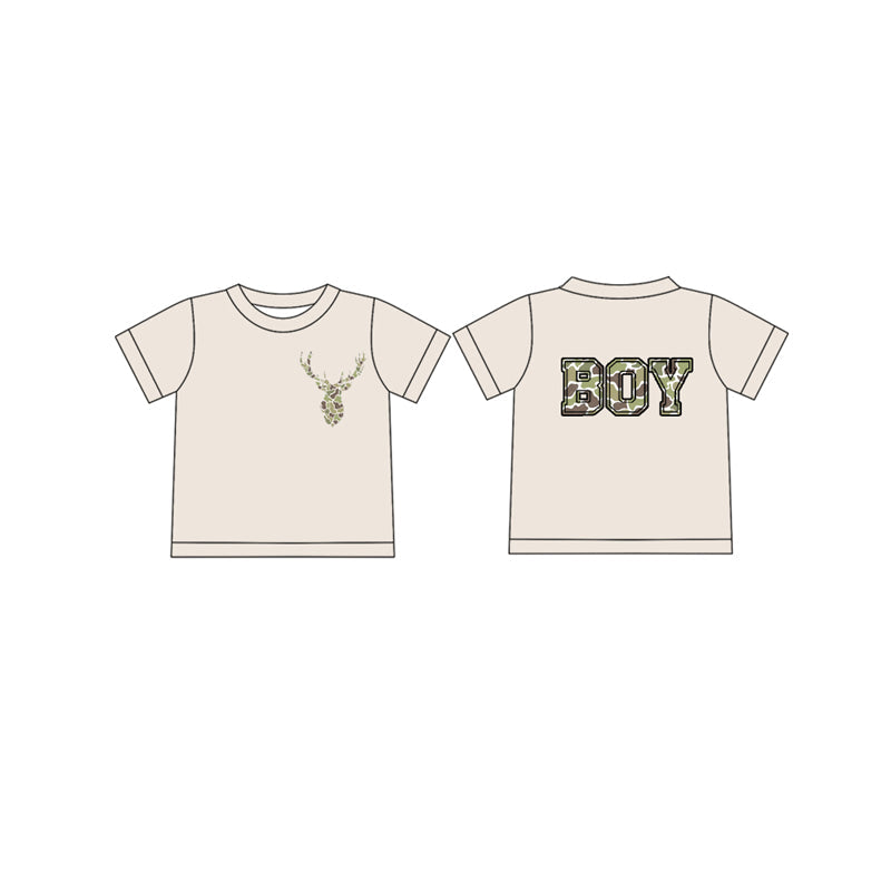 Preorder Baby Boy Short Sleeves Deer Camo Tee Shirt Tops