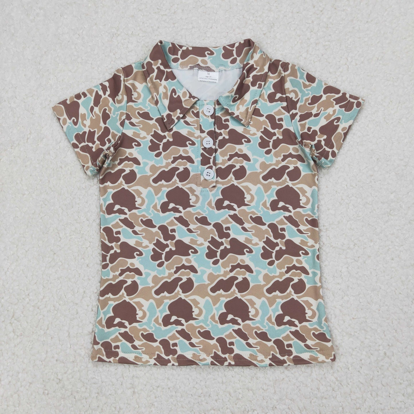 Sibling ( 1-6 ) Boys Kids Short Sleeves Camo Buttons Shirt Tops RTS