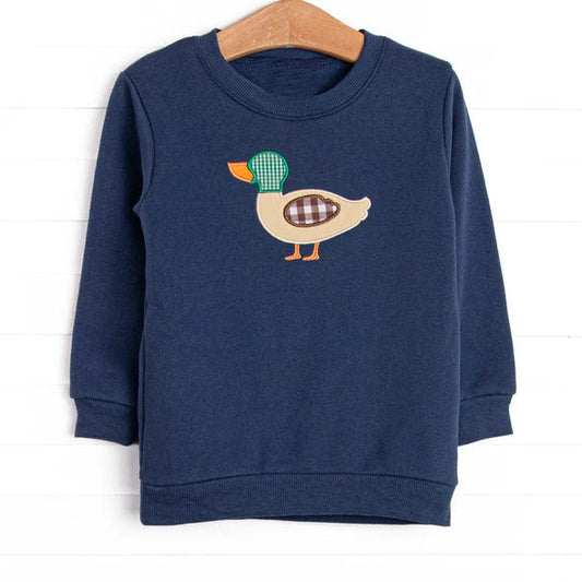 ( Moq 5 ) Preorder Baby Boy Toddler Long Sleeves Duck Navy Shirt Tops