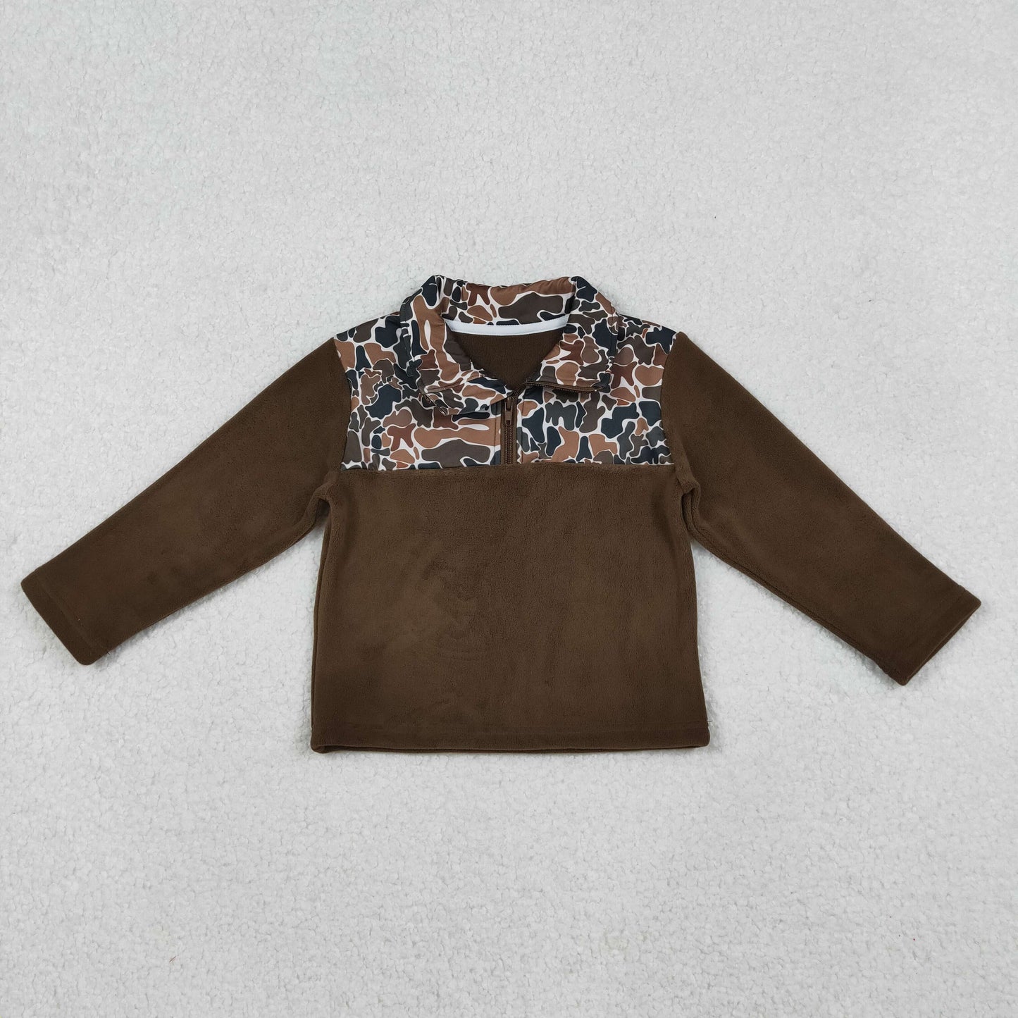 Sibling Baby Boys Girls Long Sleeves Camo Bows Santa Zipper Fleece Pullover Shirts Tops RTS