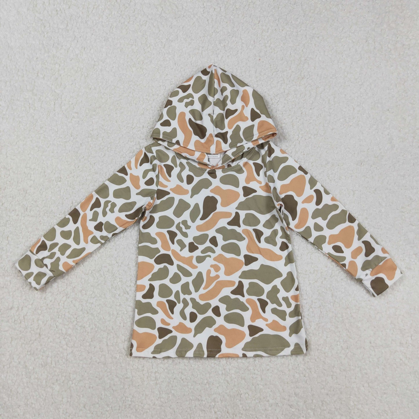 Sibling Boys Kids Green Orange Camo Hunting Shirt Pajamas Set Clothes RTS