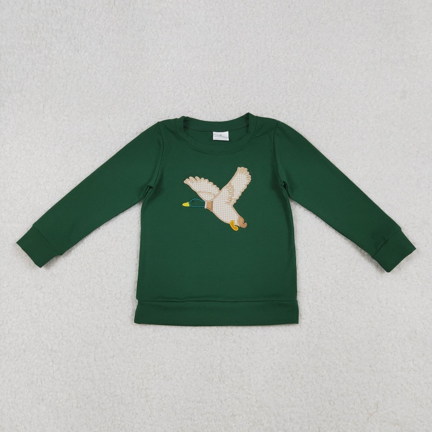 Sibling Boys Kids Long Sleeves Embroidery Ducks Dogs Deer Hunting Shirt Tops