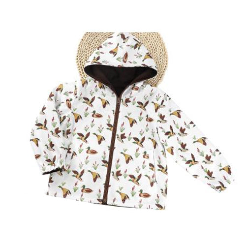 ( Moq 5 ) Preorder Toddler Kids Long Sleeves Ducks Pockets Zipper Hoodie Tops