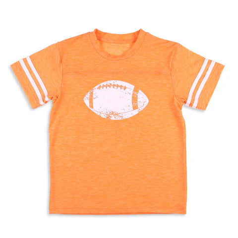 ( Moq 5 ) Preorder Boys Kids Short Sleeves Football Orange Shirt Tops