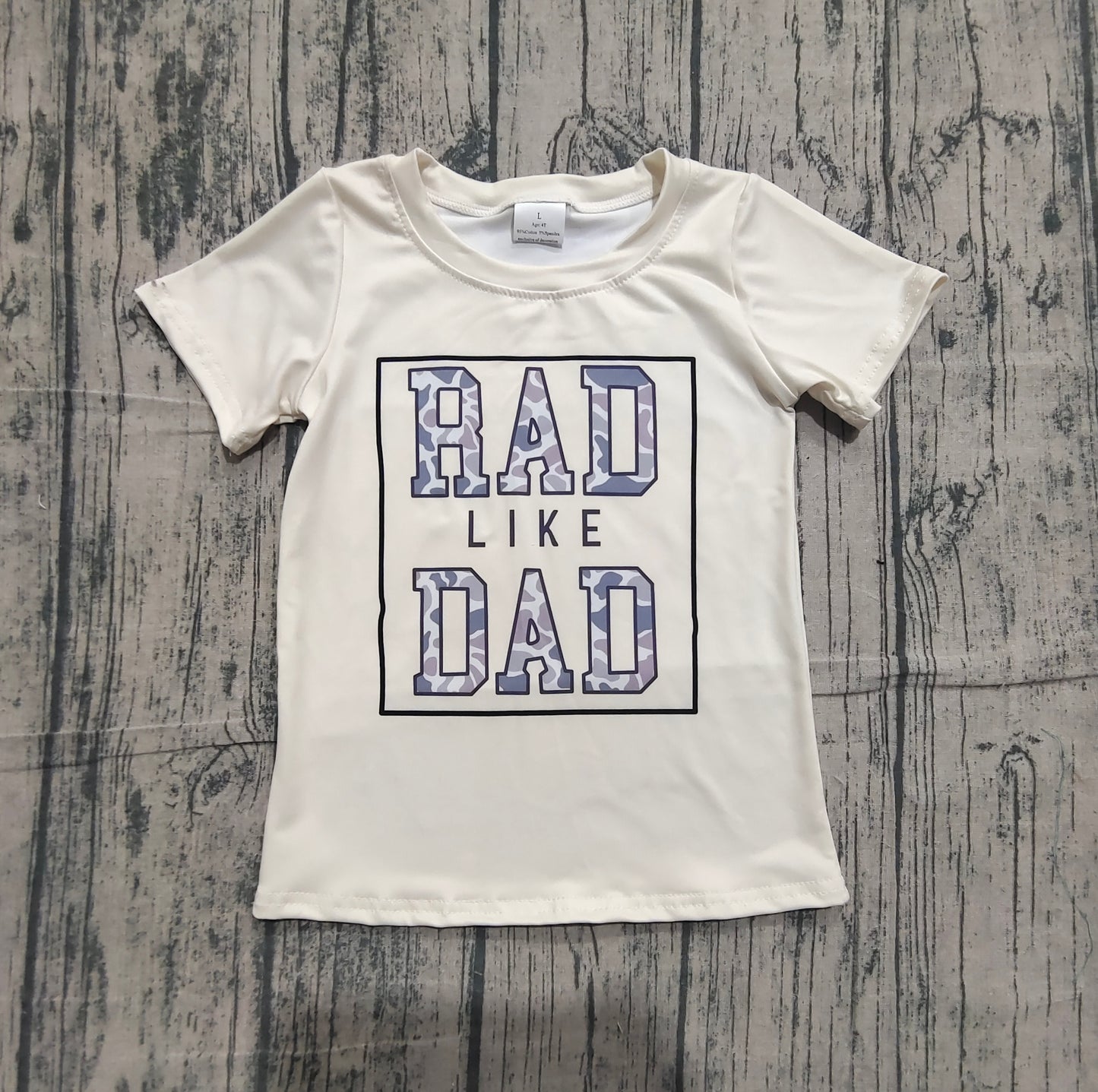 Baby Boys Short Sleeves Dad Camo Tee Shirt Tops RTS
