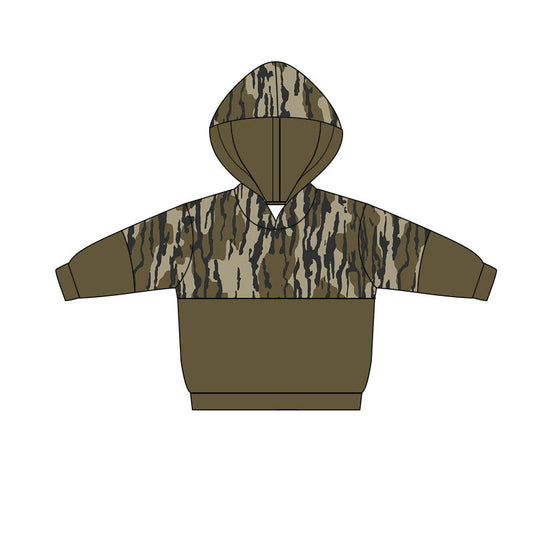 ( Moq 5 ) Preorder Baby Boys Long Sleeves Camo Hoodie Pullover Shirt