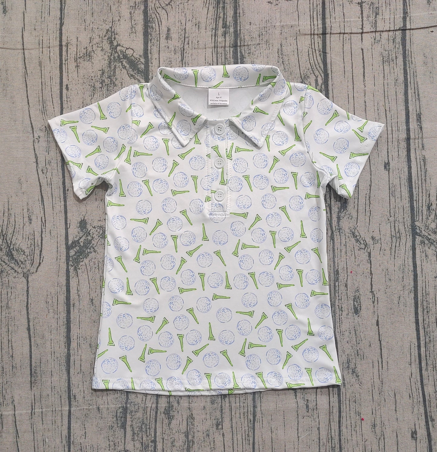 Baby Boys Kids Short Sleeves Golf Buttons Shirt Tops RTS