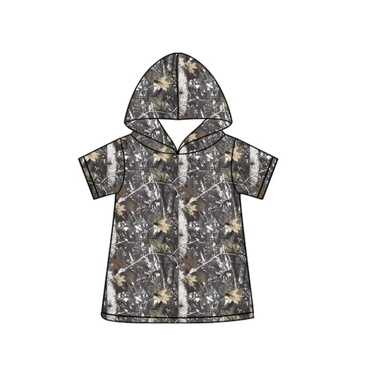 ( Moq 5 ) Preorder Baby Boys Toddler Short Sleeves Hoodie Pullover Leaves Shirt