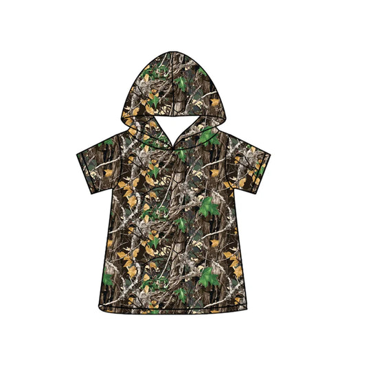 ( Moq 5 ) Preorder Baby Boys Kids Short Sleeves Leaves Hoodie Pullover Tops