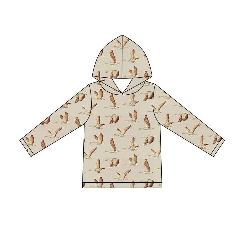 ( Moq 5 ) Preorder Baby Boys Kids Long Sleeves Hoodie Pullover Ducks Shirt Clothes